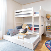 ModBed High Bunk Bed (with roof & pullout options - Single or SS) - Kids Haven